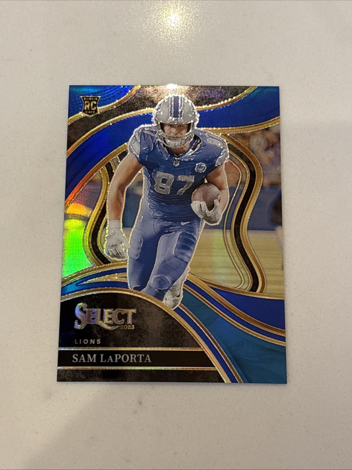 2023 Panini Select #106 Sam LaPorta Light Blue Prizms #/99