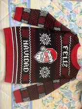Unisex Kids Christmas Santa Claus Sweater Pullover Red Black White Knit