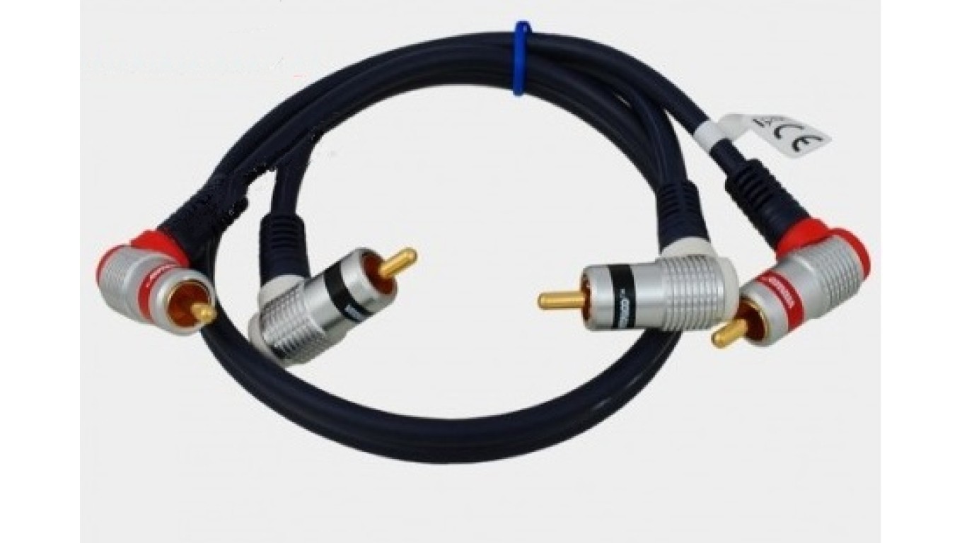 Кабель 2RCA kątowe-2RCA kątowe digital RKD240 /0,5м/