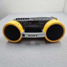 SONY CFD-980 Yellow Boombox CD Cassette Player Radio Stereo UNTESTED - NO CABLE