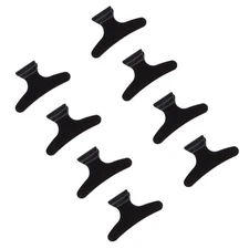 8 PCS Hair Sectioning Styling Claw Clips for Thin Short Black Salon