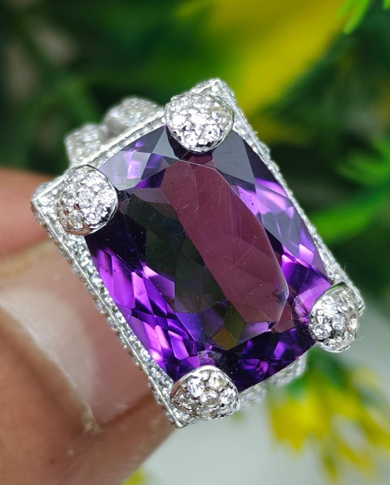 Vintage Amethyst Ring 925 sterling silver Engagement Ring Gift For Her ...