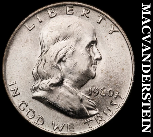 1960-D Silver Franklin Half Dollar - Ch Gem Brilliant Unc++++  Lustrous  #G8219
