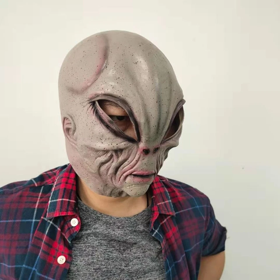 Cosplay Alien Horror Latex Mask Halloween Fancy Dress Party Dress-up Props - Image 3 of 4