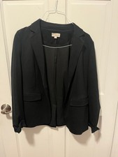 Loft womens blazer black size 8