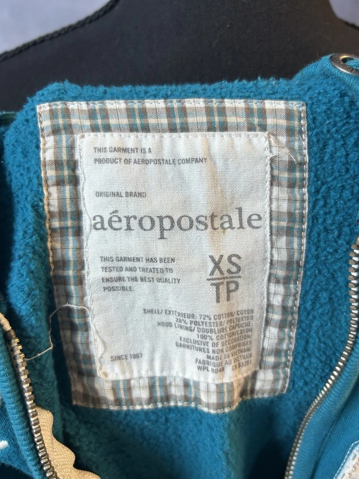 Sudadera con capucha Aeropostale de colección Y2K 2000s cremallera para mujer talla Xs Foto 2 de 4