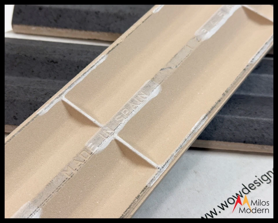 WOW Stripes Tile Black Graphite Stone - Spain 3x12 - 13 Pc/Box 48 Boxes Avail - Image 3 of 4