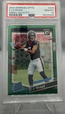 2023 PANINI DONRUSS OPTIC GREEN VELOCITY #244 CJ STROUD ROOKIE RC PSA 10