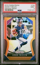ADAM THIELEN 2019 Panini Prizm Orange #124 PSA 9 Mint Vikings Pop3 /249
