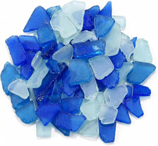 Jetec 11 Oz Sea Glass for Crafts Pieces Decor Flat Frosted Sea Glass Vase Filler