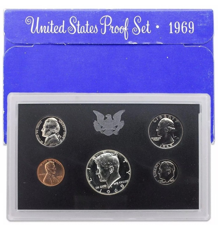 1969-S Clad Proof Set U.S. Mint Original Government Packaging #1873