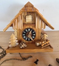 Anton Schneider Vintage Black Forest Cuckoo Clock German Antique Not Working