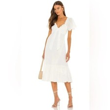 Cleobella Ashlyn Organic Cotton Dobby Midi Dress NWT SZ S