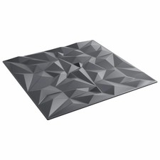 Wall Panels 12 pcs Amethyst Grey 50 x 50 cm XPS Foam vidaXL