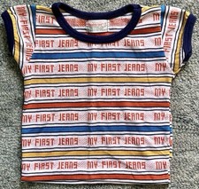 Boy’s Health-tex “My First Jeans” Ringer T-Shirt - 24 Months Made In USA Vintage