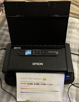 #ad Epson WorkForce WF 110 Wireless Portable Printer With Travel Case $60.00
