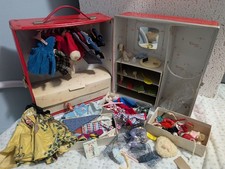VINTAGE ORIGINAL TAMMY DOLL CARRY CASE CLOTHES ACCESSORIES SHOES ETC IDEAL TOY