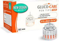 Plus Pen Tips 31G X 5/16 8Mm , Universal Fit, Optimal Skin-Contact Base for C