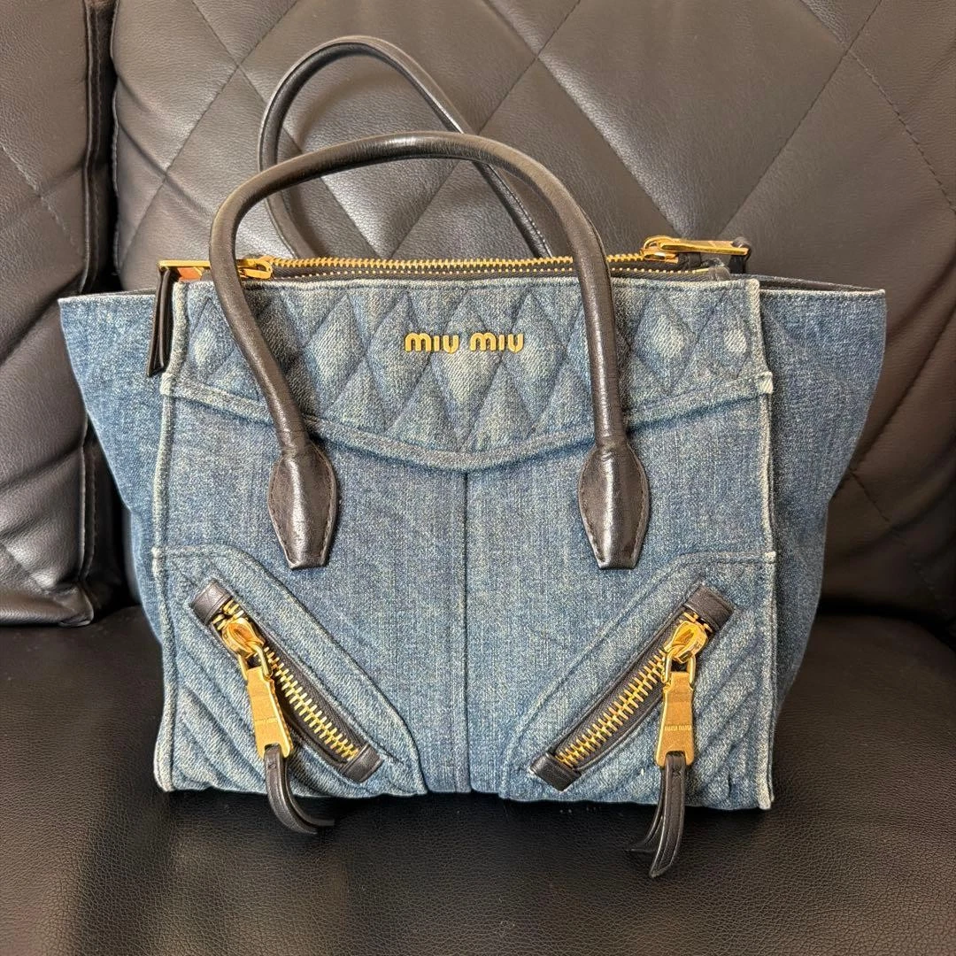 Miu Miu Denim Exterior Bags & Handbags for Women for sale | eBay