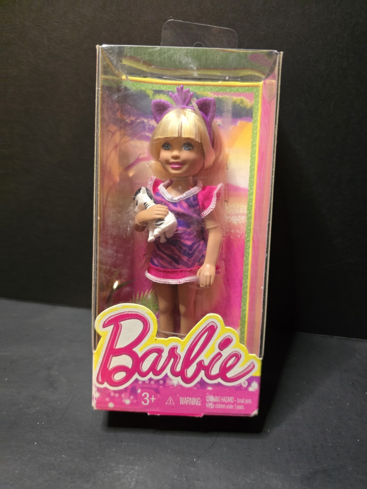 Mattel Barbie Friends Safari Sisters fun Chelsea Doll with Zebra 