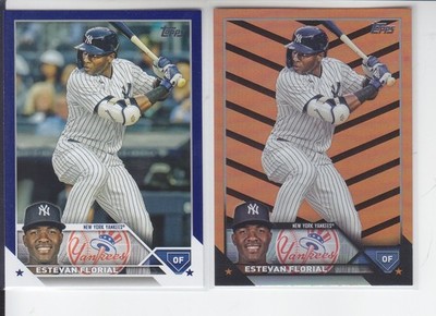 2 - 2023 Topps ESEVAN FLORIAL Royal Blue + Halloween Foil Yankees US211