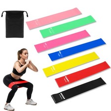7 Pack Elastic Resistance Bands Set, Multi-Colored Workout Bands, Different...