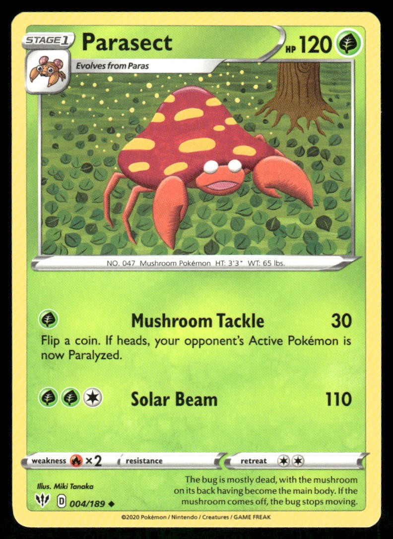 Parasect 004/189 - Darkness Ablaze - Uncommon NM