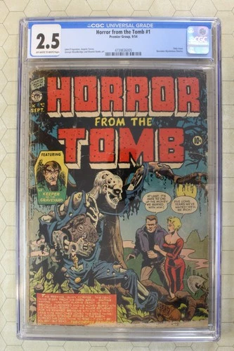 HORROR FROM THE TOMB #1 CGC 2.5 (1954) (Premier Group Comics) later MYSTERIOUS S