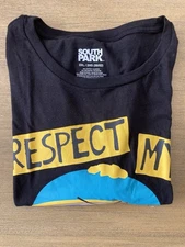 South Park Shirt Men's Cartman Respect My Authority Adult Short Sleeve Tee XXL