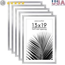 5 Piece Picture Frame Set Gallery Wall Display W/ Mat  Plexiglass Cover New