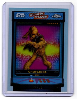 2023-24 Topps Chrome Black Star Wars Bonus Stage Chewbacca 20/50 #BS-C