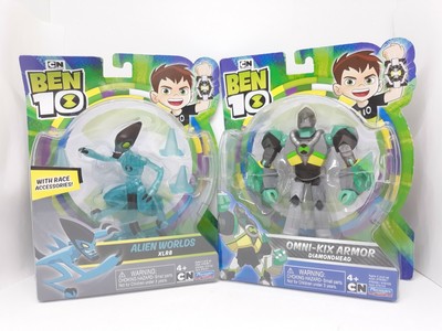 Ben 10 OMNI-KIX ARMOR DIAMONDHEAD And Alien Worlds XLR8 Action Figures 43377761457 | eBay