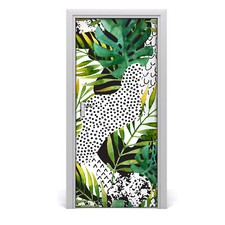 Tulup Door Sticker 95x205cm Decorative - Tropical Leaves