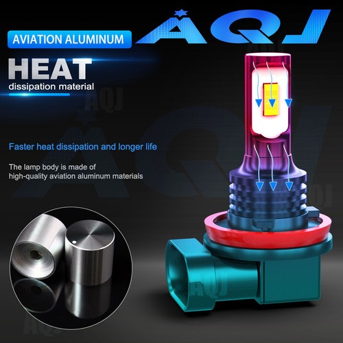 For Ford F 150 2015-2020 blue Front LED Headlight Hi/Lo Beam + Fog Light Bulbs - Picture 11 of 12