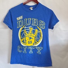  Golden State Warriors “Dub City” T-Shirt Youth Small Blue NBA 
