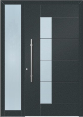 BFD Beidseitig flügelüberdeckend Alu Haustür 5326 1 TX12 mit Seitenteil