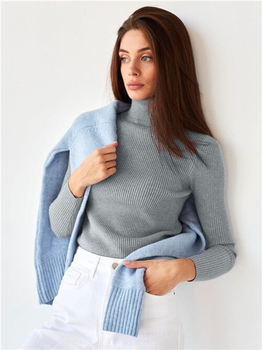 Ladies Women Turtle Neck Plain Jumper Casual High Neck Long Sleeve Ribbed Top UK - Bild 31 von 49