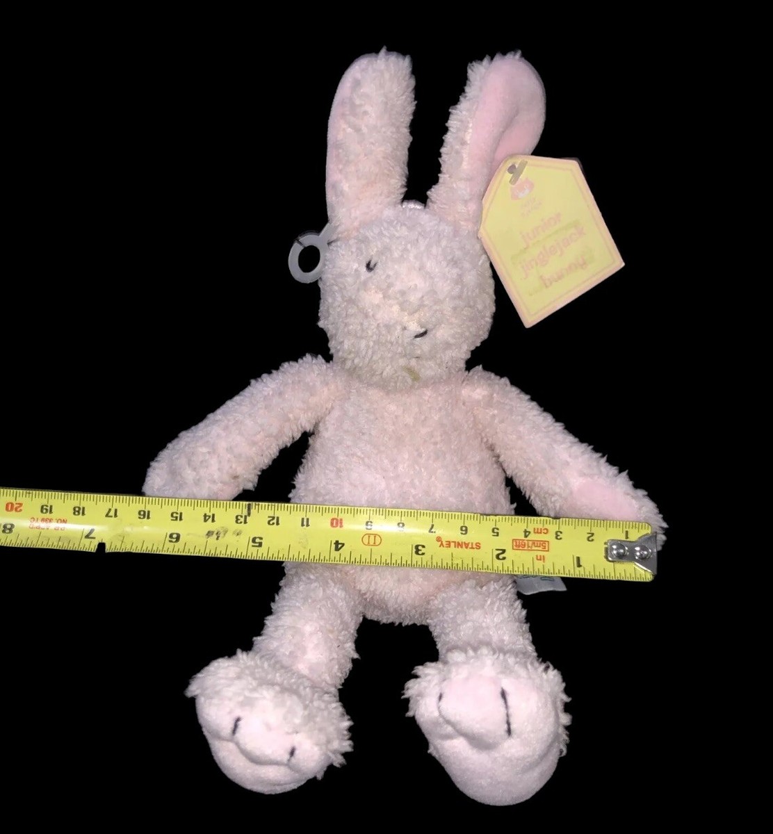 Jelly Kitten “Junior Jingle Jack Bunny”Pink Jellycat Rabbit Rattle