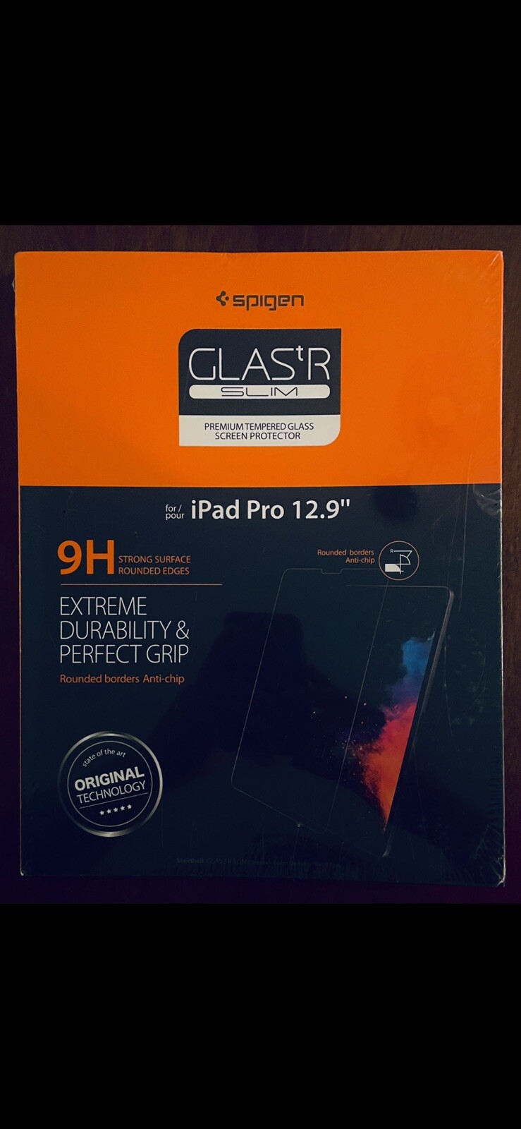iPad Pro 12.9” Glass Screen Protector (New, Tempered Glass, Round Edges) Spigen-image