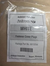 Andersen Patio Door Frame Hole Plugs WHITE / SLOD BY THE EACH / SOLD by the bag