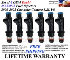 Genuine Delphi Set of 6 Fuel Injectors For 2000-2002 Chevrolet Camaro 3.8L V6