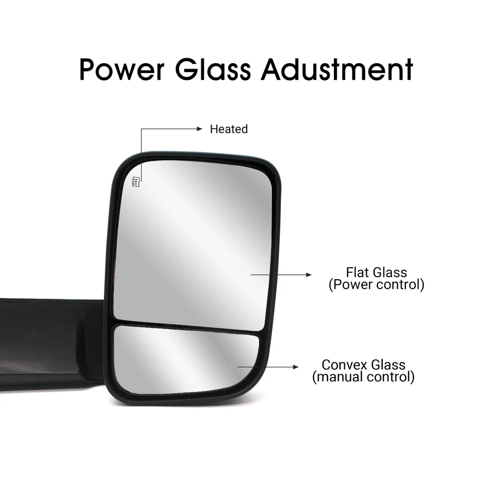 Espejo retrovisor de remolque para Dodge Ram 1500 2500 3500 11-18 potencia señal térmica lado derecho Foto 3 de 4