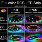 5050 WS2812B RGB SMD 柔性条灯防水 5V 30 60 144 150 300 Leds