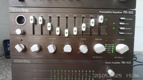 Körting PA-102 Verstärker, PE-102 Vorverstärker & T-100 Tuner – Komplettset - Bild 7 von 14