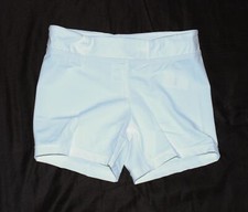 Weissman Girl's Mid Rise Longer Length Dance Shorts JL3 Solid White Large