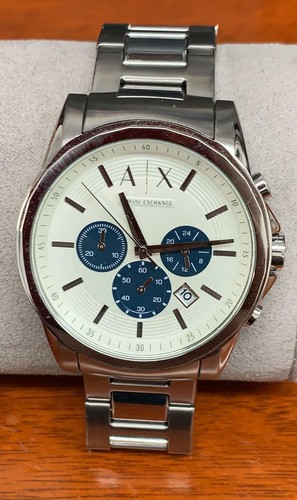 Armani Exchange AX2500 Men's Chronograph Stainless Steel Watch - Silver  723763212441 | eBay