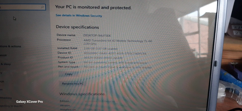 Toshiba Equium A300D-13x Boots w/ test HDD AMD turion 64x2 @2 Ghz 2 GB RAM (367) - Image 3 of 4