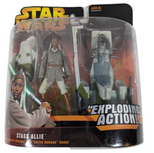 NIB Star Wars Revenge of the Sith STASS ALLIE WITH BARC SPEEDER Hasbro 2005