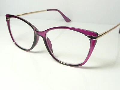 EYELEVEL Womens Ladies Designer Quality Reading Glasses Purple Cat Eye UK SELLER