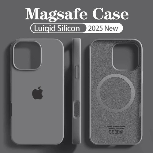 Original Liquid Silicone For Apple Magsafe iPhone 16 15 14 13 12 Pro Max Plus